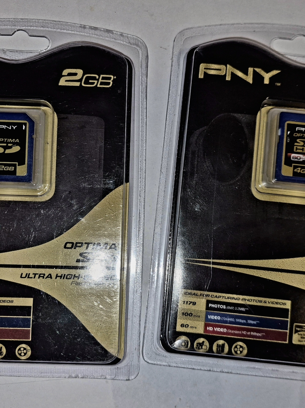 NEW PNY Optima SD Card Lot 2GB & 4GB Sealed for Vintage Cameras